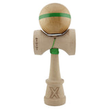 Kendama X Originala, Profesionala, Vivimall, Super Sticky, Cupe Mari KING SIZE V3, Gaura in Baza, Rulment Metalic, din lemn 18 cm, Ata 55 cm, Original Verde - vivimall.ro