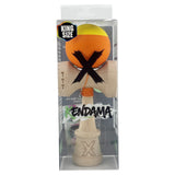 Kendama X Originala, Profesionala, Vivimall, Rubber Grip, Cupe Mari KING SIZE V3, Gaura in Baza, Rulment Metalic, din lemn 18 cm, Ata 55 cm, Bicolor Galben/Portocaliu - vivimall.ro