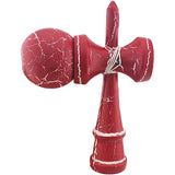 Kendama X Originala, Profesionala, Flippy, Cracked, din Lemn, 18 cm, Rosu/Alb - vivimall.ro