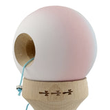 Kendama X Originala, Profesionala, Vivimall, Cupe Mari KING SIZE V3, Rubber Grip, Gaura in Baza, Rulment Metalic, din lemn 18 cm, Ata 55 cm, Gradient Albastru deschis/Roz/Alb - vivimall.ro