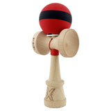Kendama X Originala, Profesionala, Vivimall, Cupe Mari KING SIZE V3, Rubber Grip, Gaura in Baza, Rulment Metalic, din lemn 18 cm, Ata 55 cm, M Bicolor Rosu Dublu/Negru - vivimall.ro