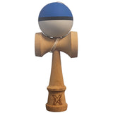 Kendama X Originala, Profesionala din Lemn, 18 cm, Rubber Grip, Albastru/Negru/Alb - vivimall.ro
