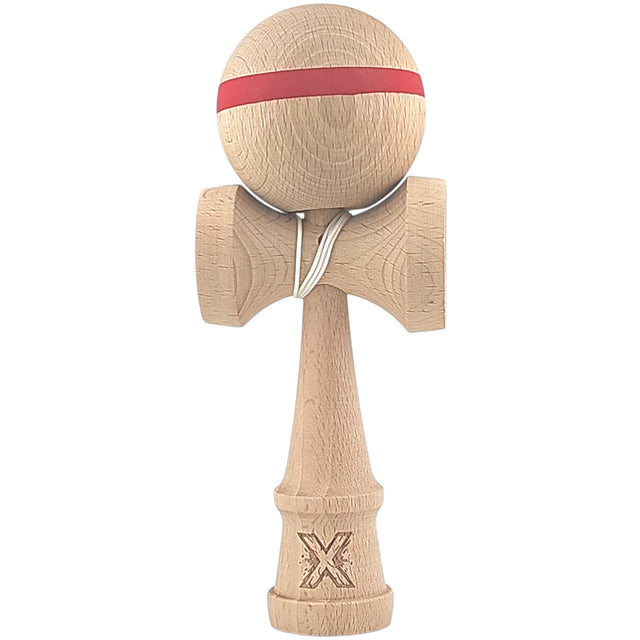 Kendama X Originala, Profesionala, Vivimall, din Lemn, 18 cm, Special, Model cu Dunga, Roz - vivimall.ro