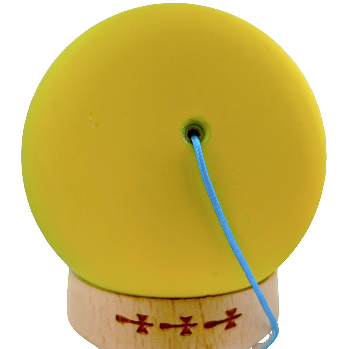 Kendama X Originala, Profesionala, Flippy, Big Cups V2, Rubber Grip cu Cupe Mari, Rulment Metalic cu Ata 55 cm,-Gradient Galben/Albastru - vivimall.ro