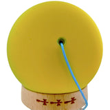 Kendama X Originala, Profesionala, Vivimall, Big Cups V2, Rubber Grip cu Cupe Mari, Rulment Metalic cu Ata 55 cm,-Gradient Galben/Albastru - vivimall.ro