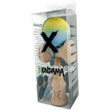 Kendama X Originala, Profesionala, Flippy, Big Cups V2, Rubber Grip cu Cupe Mari, Rulment Metalic cu Ata 55 cm,-Gradient Galben/Albastru - vivimall.ro