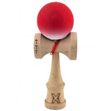 Kendama X Originala, Profesionala, Flippy, Big Cups V2, Rubber Grip cu Cupe Mari, Rulment Metalic cu Ata 55 cm,-Gradient Rosu/Alb - vivimall.ro