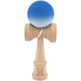 Kendama X Originala, Profesionala din Lemn, Rubber Grip, 18 cm, Albastru/Alb - vivimall.ro