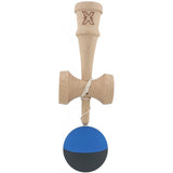 Kendama X Originala, Profesionala, Flippy, din Lemn, Rubber Grip, 18 cm, Albastru/Negru - vivimall.ro