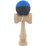 Kendama X Originala, Profesionala, Flippy, din Lemn, Rubber Grip, 18 cm, Albastru/Negru - vivimall.ro