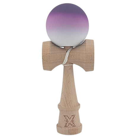Kendama X Originala, Profesionala, Vivimall, din Lemn, Rubber Grip, 18 cm, Negru/Maro/Alb - vivimall.ro