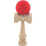 Kendama X Originala, Profesionala,  Flippy, din lemn, Rubber Grip, 18 cm, Rosu - vivimall.ro
