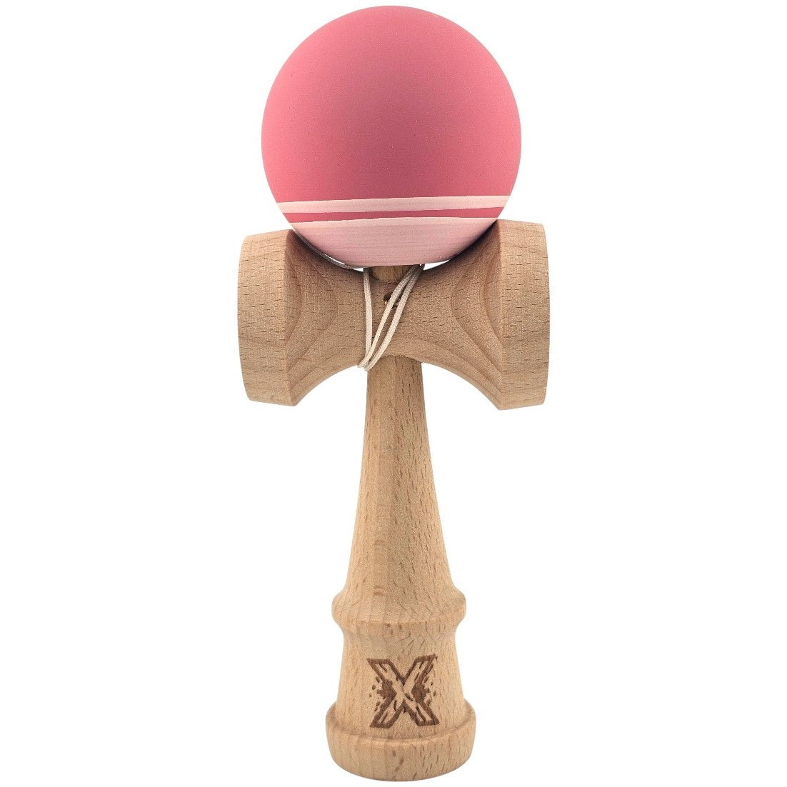 Kendama X Original, професионална дървена китара, гумена дръжка, 18 см, розова/бяла