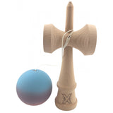 Kendama X Originala, Profesionala, Vivimall, din Lemn, Rubber Grip, 18 cm, Roz/Mov/Albastru - vivimall.ro