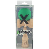 Kendama X Originala, Profesionala,  Flippy, din lemn, Rubber Grip, 18 cm, Verde - vivimall.ro