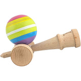 Kendama X Originala, Profesionala, Flippy, din Lemn, Super Sticky, 18 cm, Multicolor - vivimall.ro