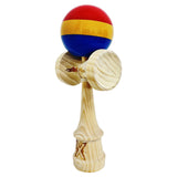 Kendama X Originala, Profesionala, Vivimall, Inaltime 52 cm, SUPER BIG cu Cupe KING SIZE, Bila Super Sticky, Diametrul 17 cm, din Lemn, Multicolor - vivimall.ro