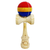 Kendama X Originala, Profesionala, Vivimall, Inaltime 52 cm, SUPER BIG cu Cupe KING SIZE, Bila Super Sticky, Diametrul 17 cm, din Lemn, Multicolor - vivimall.ro