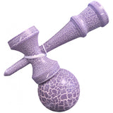 Kendama X Originala, Profesionala, Vivimall, Kendama Cracked, din Lemn – 18 cm, Lila/Alb - vivimall.ro