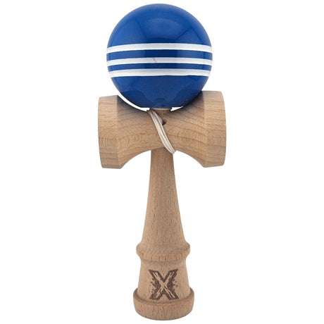 Kendama X Originala, Profesionala, Flippy, Original Super Sticky, din Lemn, 18 cm, Dark Blue/Alb - vivimall.ro