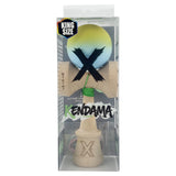 Kendama X Originala, Profesionala, Vivimall, Big Cups V3, Rubber Grip model galben/albastru - vivimall.ro