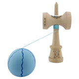Kendama X Originala, Profesionala, Vivimall, Rubber Grip, Cupe Mari KING SIZE V3, Gaura in Baza, Rulment Metalic, din lemn 18 cm, Ata 55 cm, Special Albastru deschis - vivimall.ro