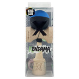 Kendama X Originala, Profesionala, Vivimall, Rubber Grip, Cupe Mari KING SIZE V3, Gaura in Baza, Rulment Metalic, din lemn 18 cm, Ata 55 cm, Bicolor Albastru/Negru - vivimall.ro