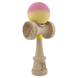 Kendama X Originala, Profesionala, Vivimall, Big Cups V3, Rubber Grip model Roz/Galben - vivimall.ro