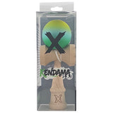 Kendama X Originala, Profesionala, Vivimall, Rubber Grip, din Lemn, 18 cm, Galben/Albastru/Verde - vivimall.ro