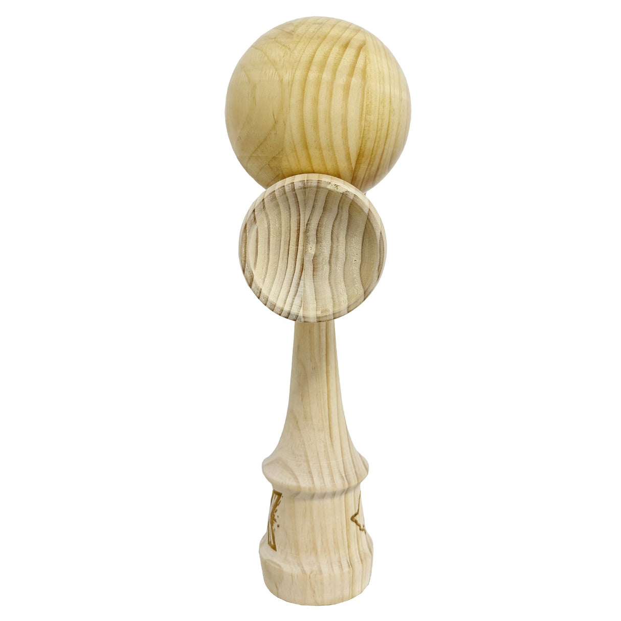 Kendama X Originala, Profesionala, Vivimall, SUPER BIG cu Cupe KING SIZE, Bila Super Sticky, Diametrul 17 cm, din Lemn, 52 x 20 cm, Natural Maro - vivimall.ro