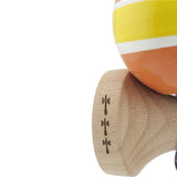 Kendama X Originala, Profesionala, Flippy, Big Cups V2, Super Sticky Legendary Cupe Mari, Rulment Metalic cu Ata 55 cm, Portocaliu/Galben/Alb - vivimall.ro