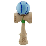 Kendama X Originala, Profesionala, Vivimall, Super Sticky cu Cupe Mari KING SIZE V3, Gaura in Baza, Rulment Metalic, din lemn 18 cm, Ata 62/65 cm, Special Albastru deschis - vivimall.ro