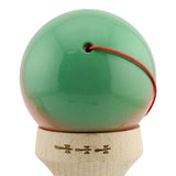 Kendama X Originala, Profesionala, Flippy, Super Sticky cu Cupe Mari KING SIZE V3, Gaura in Baza, Rulment Metalic, din lemn 18 cm, Ata 62/65 cm, Gradient Verde/Portocaliu/Rosu - vivimall.ro
