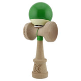 Kendama X Originala, Profesionala, Vivimall, Super Sticky cu Cupe Mari KING SIZE V3, Gaura in Baza, Rulment Metalic, din lemn 18 cm, Ata 62/65 cm, Bicolor Verde/Alb - vivimall.ro