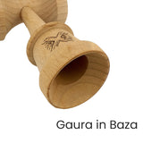 Kendama X Originala, Profesionala, Vivimall, Super Sticky cu Cupe Mari KING SIZE V3, Gaura in Baza, Rulment Metalic, din lemn 18 cm, Ata 62/65 cm, Bicolor Verde/Alb - vivimall.ro