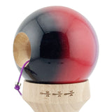 Kendama X Originala, Profesionala, Flippy, Super Sticky cu Cupe Mari KING SIZE V3, Gaura in Baza, Rulment Metalic, din lemn 18 cm, Ata 62/65 cm, Gradient Mov/Rosu/Negru - vivimall.ro
