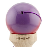 Kendama X Originala, Profesionala, Flippy, Super Sticky cu Cupe Mari KING SIZE V3, Gaura in Baza, Rulment Metalic, din lemn 18 cm, Ata 62/65 cm, Gradient Mov/Rosu/Negru - vivimall.ro