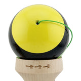 Kendama X Originala, Profesionala, Vivimall, Super Sticky cu Cupe Mari KING SIZE V3, Gaura in Baza, Rulment Metalic, din lemn 18 cm, Ata 62/65 cm, Galben/Negru/Verde - vivimall.ro