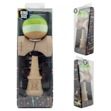 Kendama X Originala, Profesionala, Vivimall, Super Sticky cu Cupe Mari KING SIZE V3, Gaura in Baza, Rulment Metalic, din lemn 18 cm, Ata 62/65 cm, Special Verde degrade - vivimall.ro