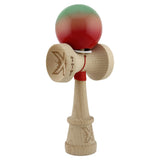 Kendama X Originala, Profesionala, Flippy, Super Sticky cu Cupe Mari KING SIZE V3, Gaura in Baza, Rulment Metalic, din lemn 18 cm, Ata 62/65 cm, Gradient Verde/Portocaliu/Rosu - vivimall.ro