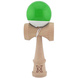 Kendama X Originala, Profesionala, Flippy, Super Sticky din Lemn, 18 cm, Verde/Alb - vivimall.ro