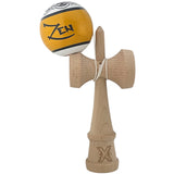 Kendama X Originala, Profesionala, Zen, Vivimall, din Lemn, Super Sticky, 18 cm, Auriu/Alb/Negu - vivimall.ro