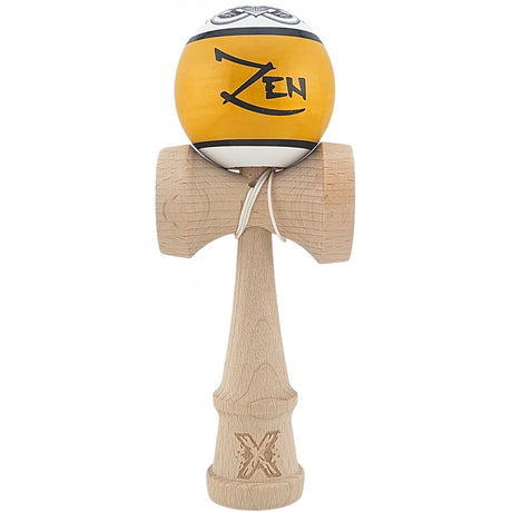 Kendama X Originala, Profesionala, Zen, Vivimall, din Lemn, Super Sticky, 18 cm, Auriu/Alb/Negu - vivimall.ro