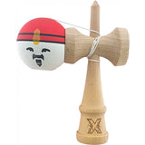 Kendama X Original, Professional, Дървен крал, 18 см, Червен/Бял/Жълт