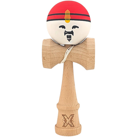 Kendama X Originala, Profesionala, Rege, Vivimall, din Lemn, 18 cm, Rosu/Alb/Galben - vivimall.ro