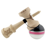 Kendama X Originala ROYAL SPIKE, Profesionala, Vivimall, Cupe Mari KING SIZE V3, Super Sticky, Gaura in Baza, Rulment Metalic, din lemn 18 cm, Ata 55 cm, Inel Roz