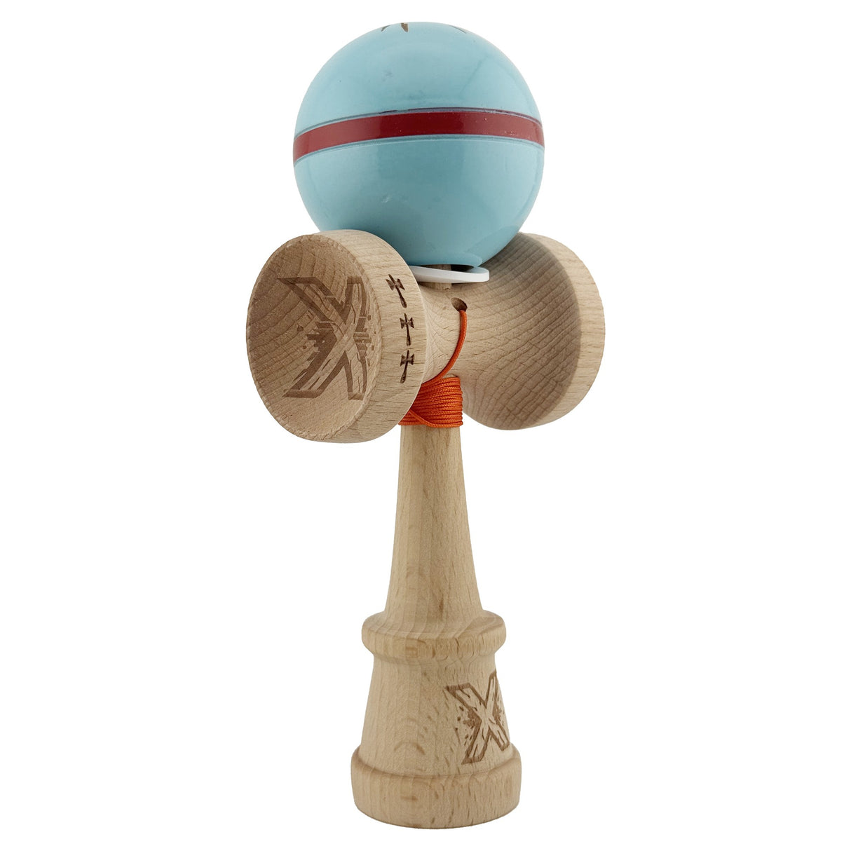 Kendama Originala X - Silken, Super Sticky, V3 King Size Cup, Gaura in Baza, Profesionala, Vivimall, din Lemn, 18 cm, Blue - vivimall.ro