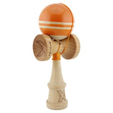 Kendama X Rainbow Originala, Profesionala, Flippy, Big Cups V2, Super Sticky cu Cupe Mari, Rulment Metalic, din lemn 18 cm, Ata 55 cm, Portocaliu/Maro - vivimall.ro