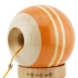 Kendama X Rainbow Originala, Profesionala, Vivimall, Big Cups V2, Super Sticky cu Cupe Mari, Rulment Metalic, din lemn 18 cm, Ata 55 cm, Portocaliu/Maro - vivimall.ro