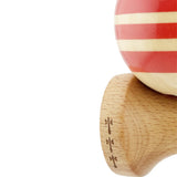 Kendama X Rainbow Originala, Profesionala, Vivimall, Big Cups V2, Super Sticky cu Cupe Mari, Rulment Metalic, din lemn 18 cm, Ata 55 cm, Rosu/Maro - vivimall.ro